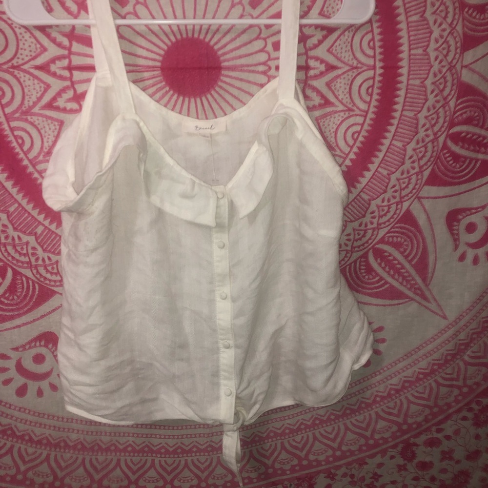 White flowy tank top